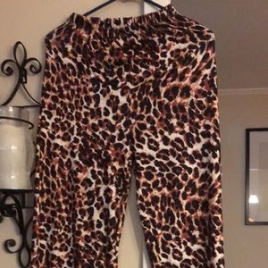 Leopard maternity pants